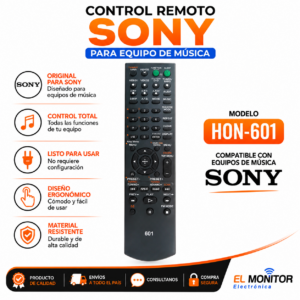 Control Remoto Sony HON-601 para Equipo de Música