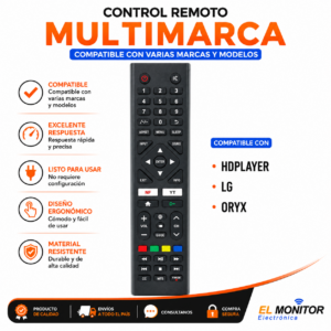 Control Remoto Multimarca HDPlayer / LG / Oryx