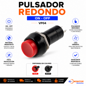 LLAVE PULSADOR CON RETENCION ON-OFF