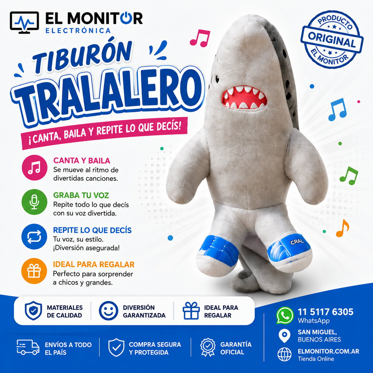 TRALALERO TRALALA - TIBURON CANTA BAILA REPITE