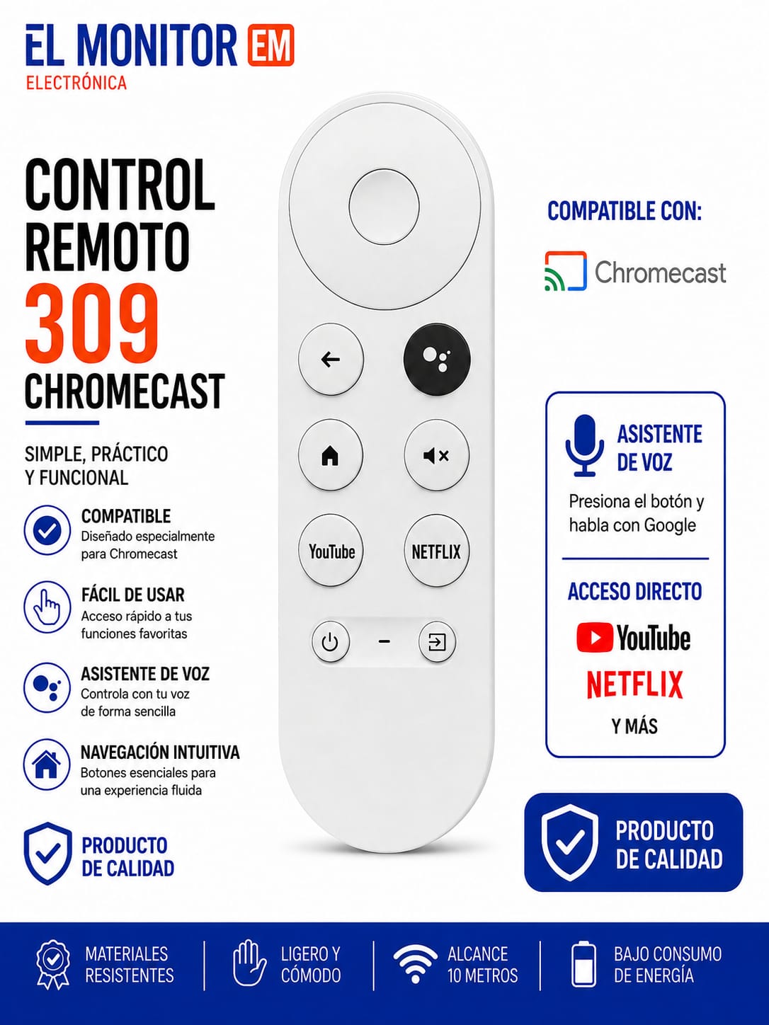 CONTROL REMOTO CHROMECAST 309