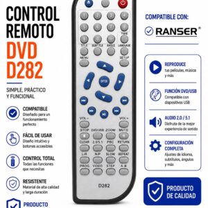 CONTROL REMOTO DVD D282B RANSER