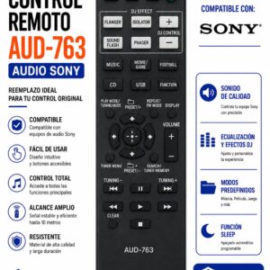 CONTROL REMOTO SONY DVD AUD-763