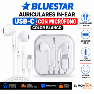 Auriculares In-ear BlueStar USB-C con micrófono - Color Blanco