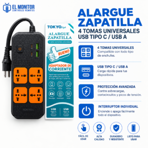 ALARGUE BUENO TOKYO STYLE 4 TOMAS USB C USB A UNIVERSAL