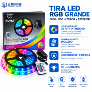 TIRA LED RGB TIME 5050 RGB 12V 5MTS