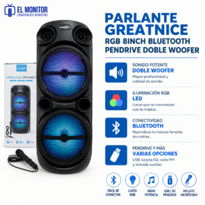 PARLANTE 2X8" GREATNICE GTS