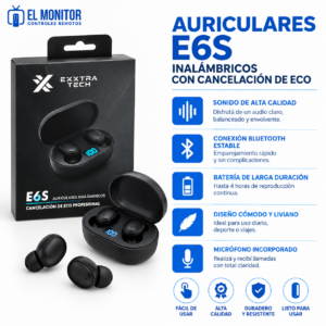 AURICULARES EXXTRA TECH BLUETOOTH E6S